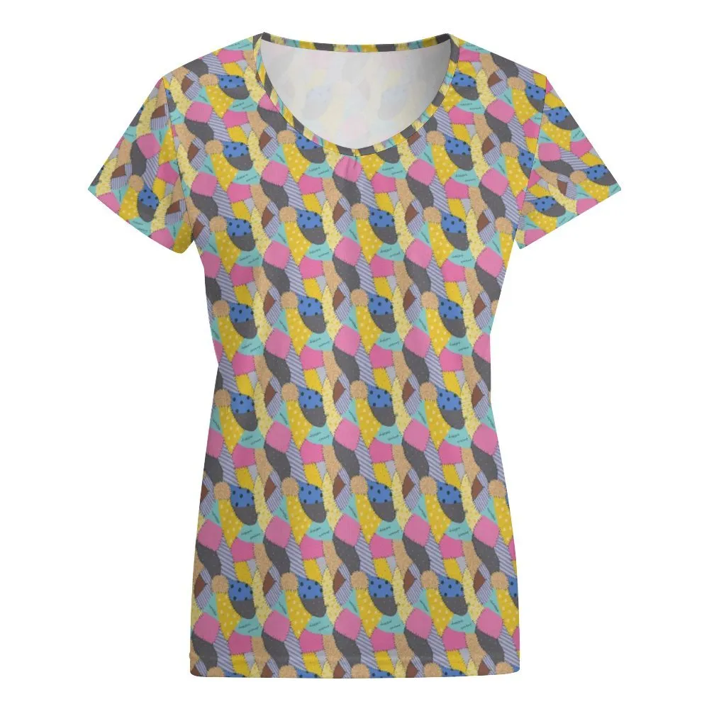 Sally's Dress Women's V-Neck Short Sleeve T-Shirt