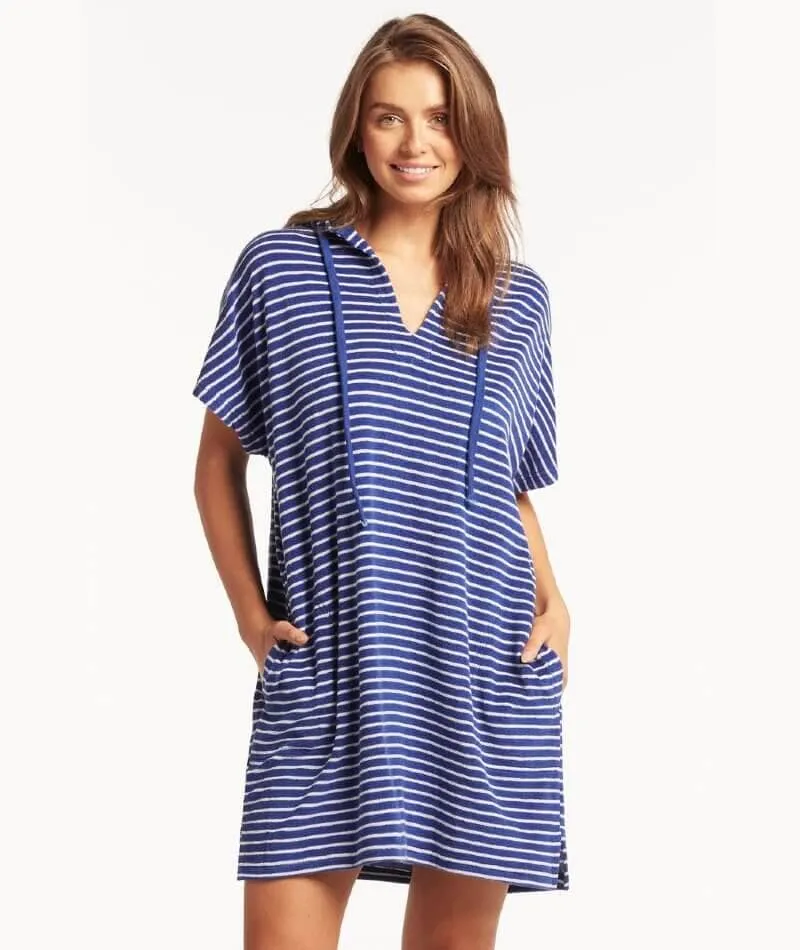 Sea Level Marina Surf Poncho - Royal