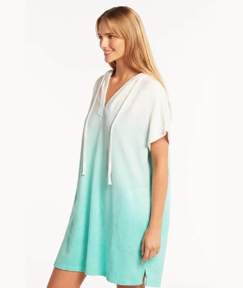 Sea Level Sunrise Surf Poncho - Blue Ombre