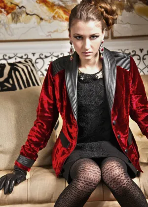 Silk velvet & leather jacket - SOLD OUT