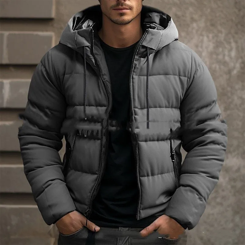 Solid Color Male Puffer Jacket (3 colors)