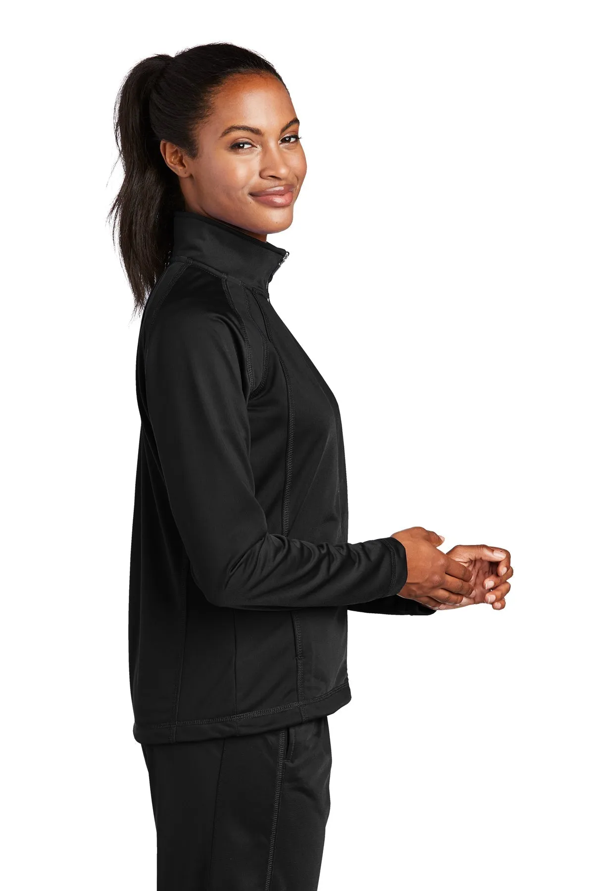 Sport-Tek Ladies Tricot Jacket, Black [Eagle Rock Distributing Company]