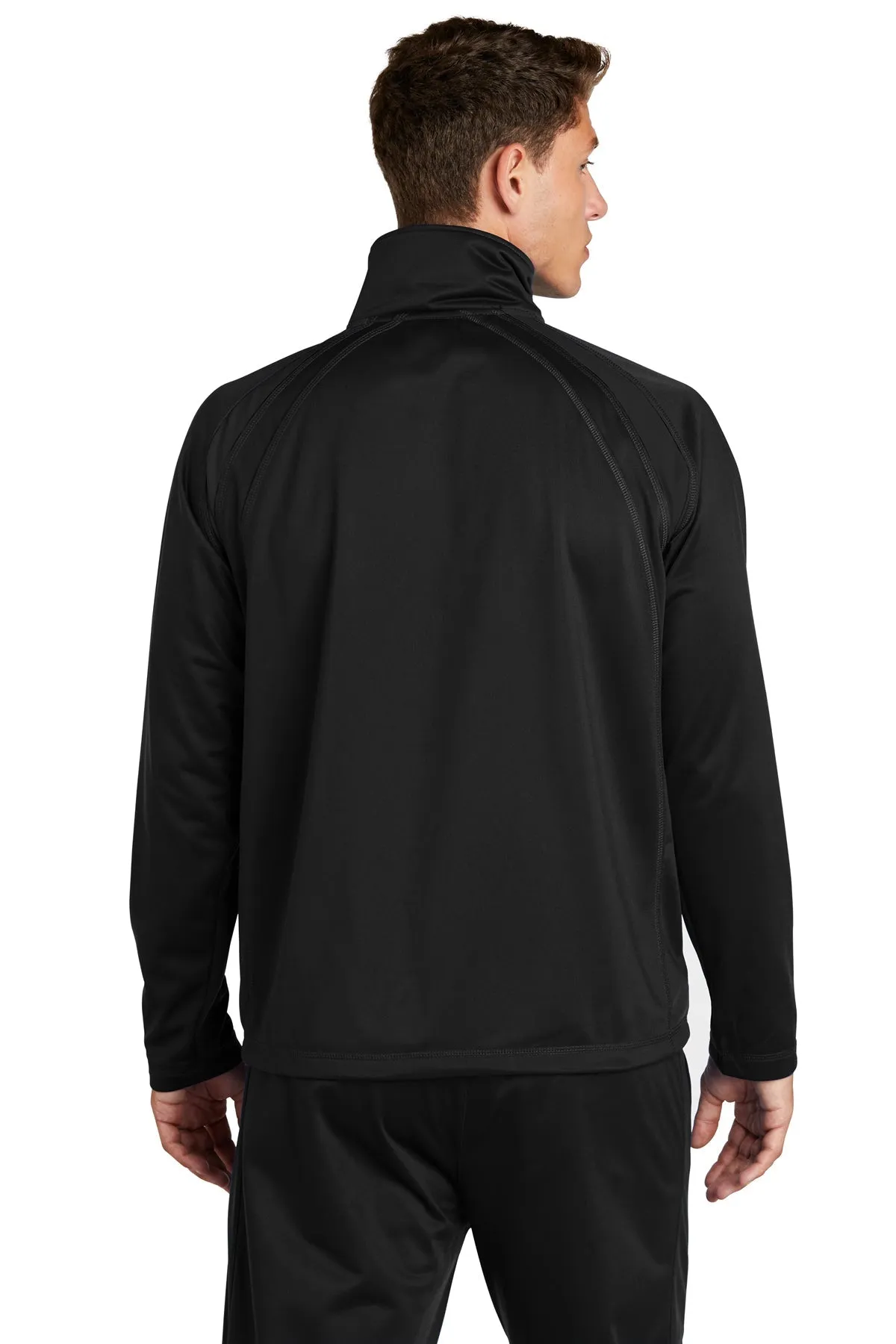 Sport-Tek Tricot Track Branded Jackets, Black/Black