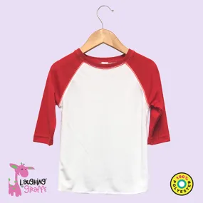 Sublimation Toddler Raglans Polyester T-Shirt