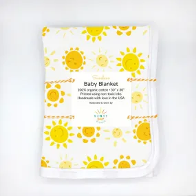 Sunshine Baby Receiving Blanket - Organic Cotton