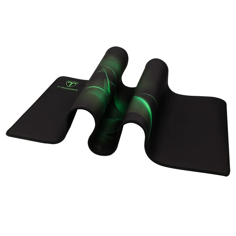 T-Dagger Geometry Large Size 780Mm X 300Mm X 3Mm|Speed Design|Printed Gaming Mouse Pad Black And Green