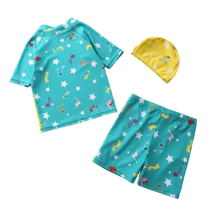 T-Rex Tune Boys T-shirt And Short Swim Set