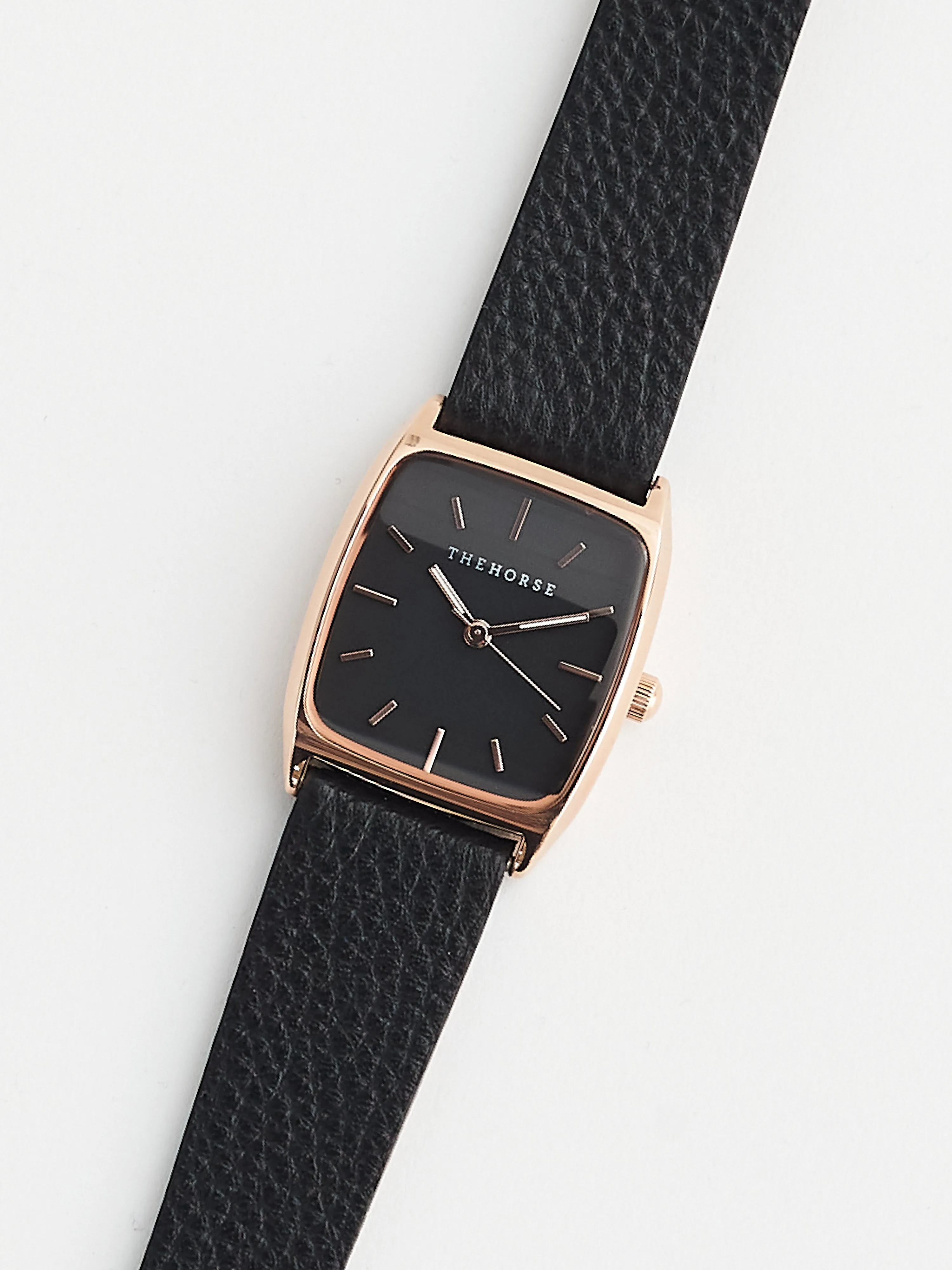 The Dress Watch: Rose Gold / Black Dial / Black Leather