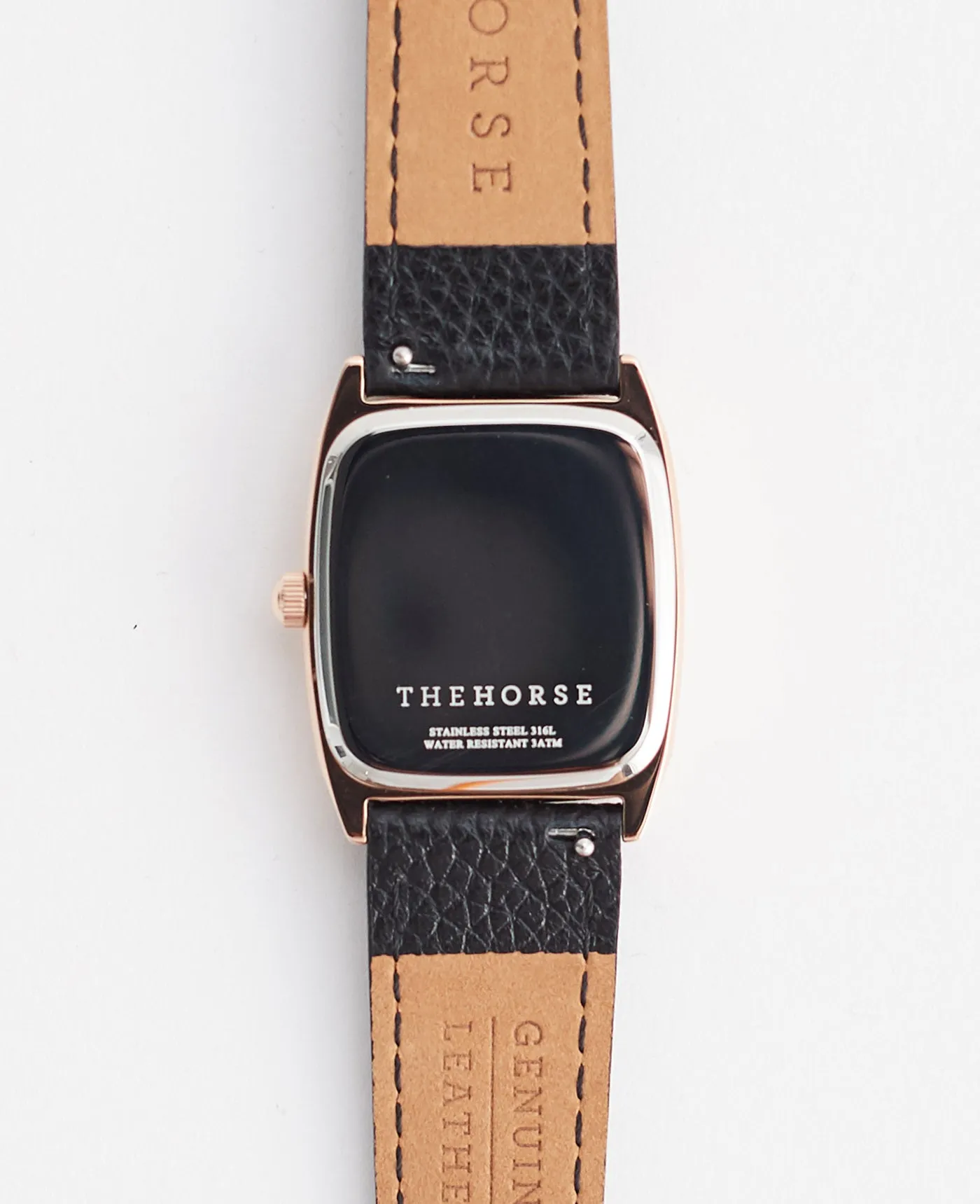 The Dress Watch: Rose Gold / Black Leather / With Stones