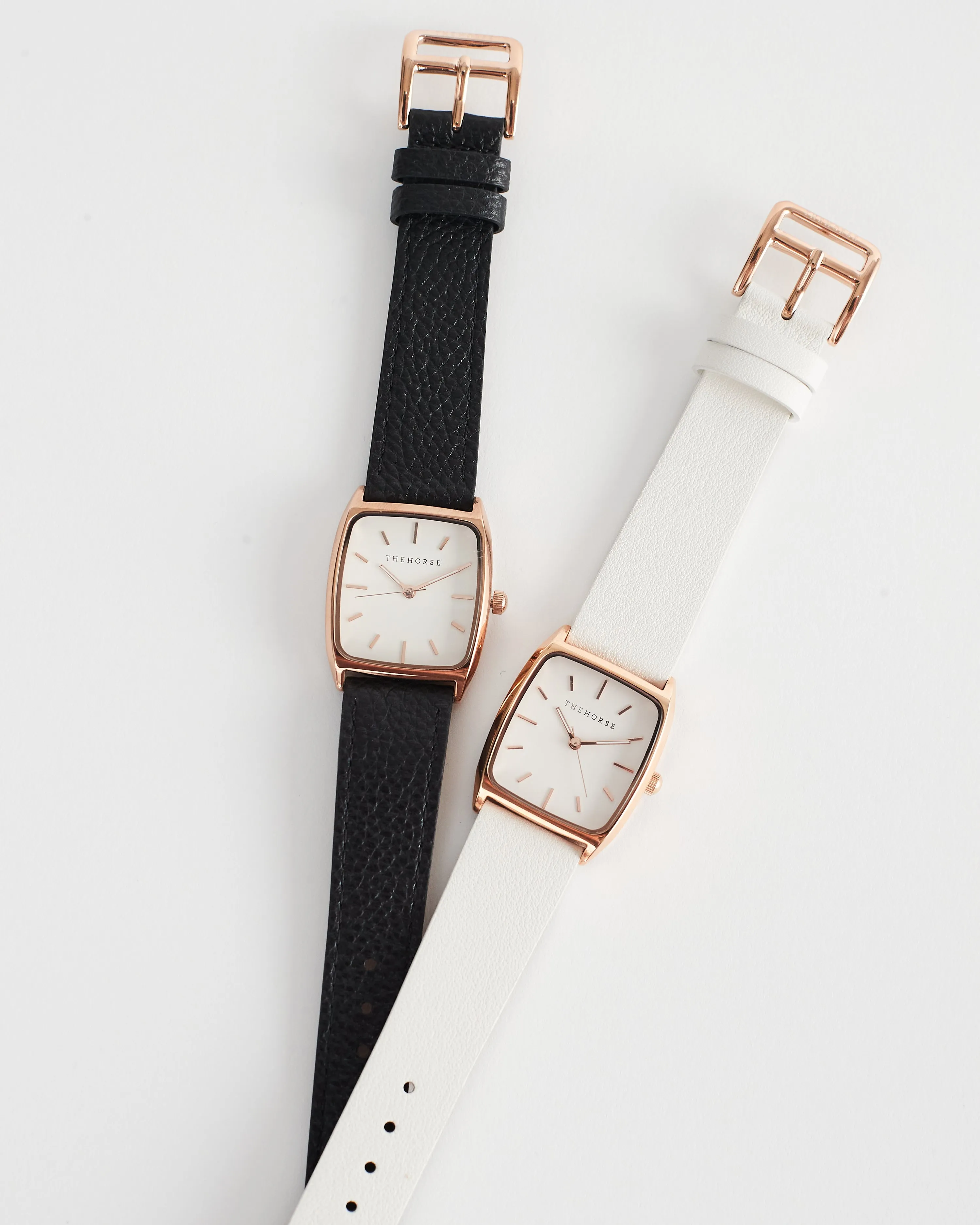 The Dress Watch: Rose Gold / White Dial / Black Leather