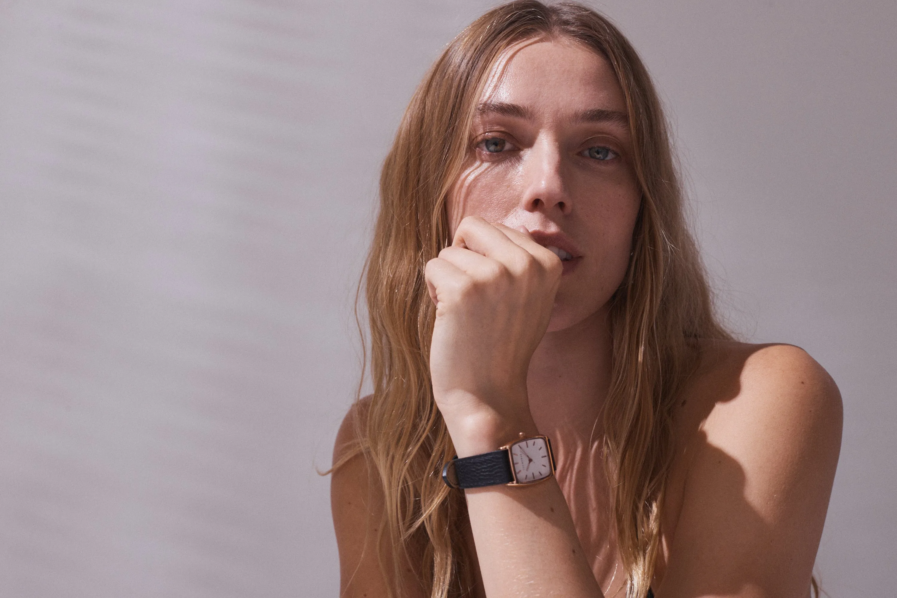 The Dress Watch: Rose Gold / White Dial / Black Leather