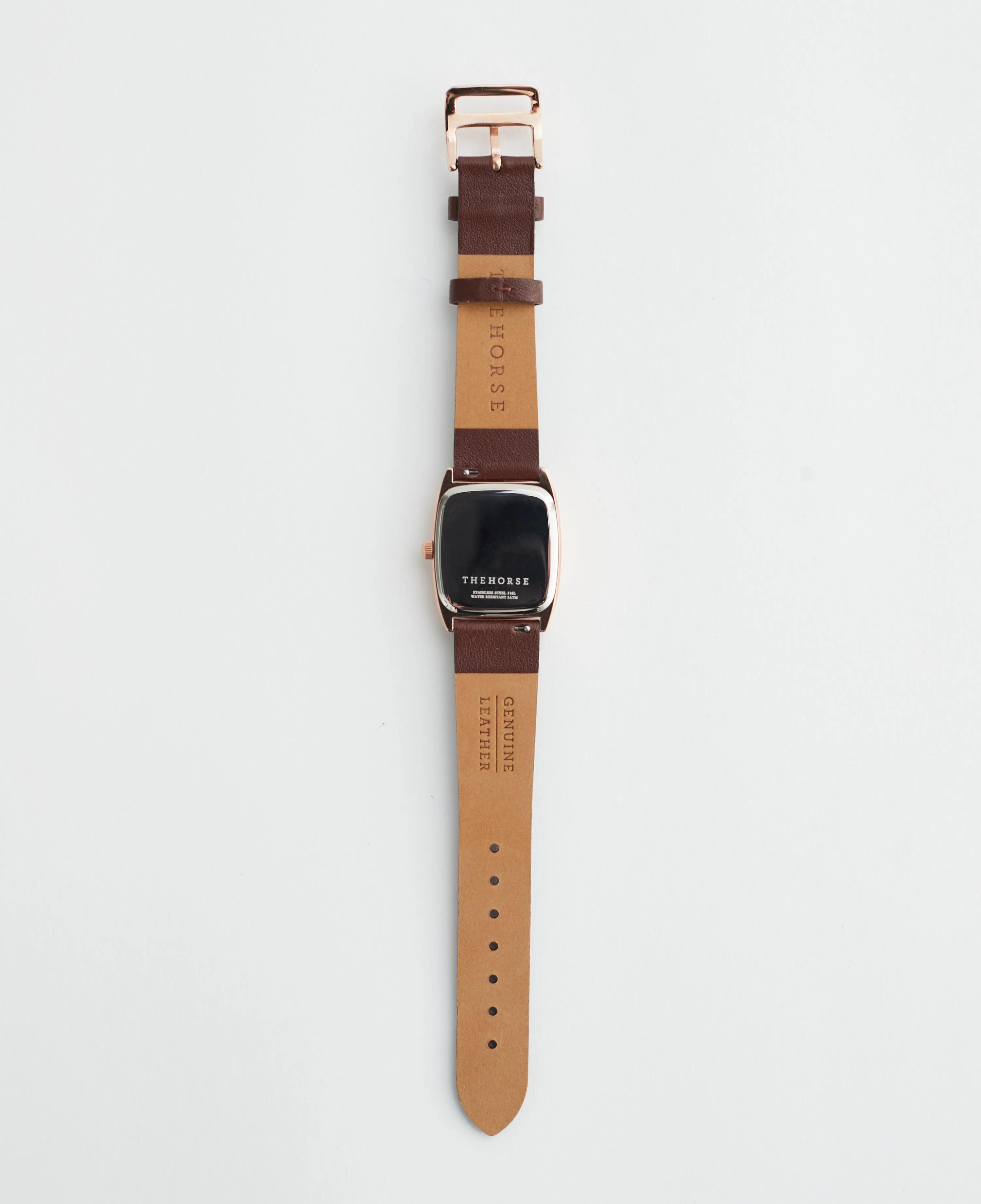 The Dress Watch: Rose Gold / White Dial / Coffee Leather