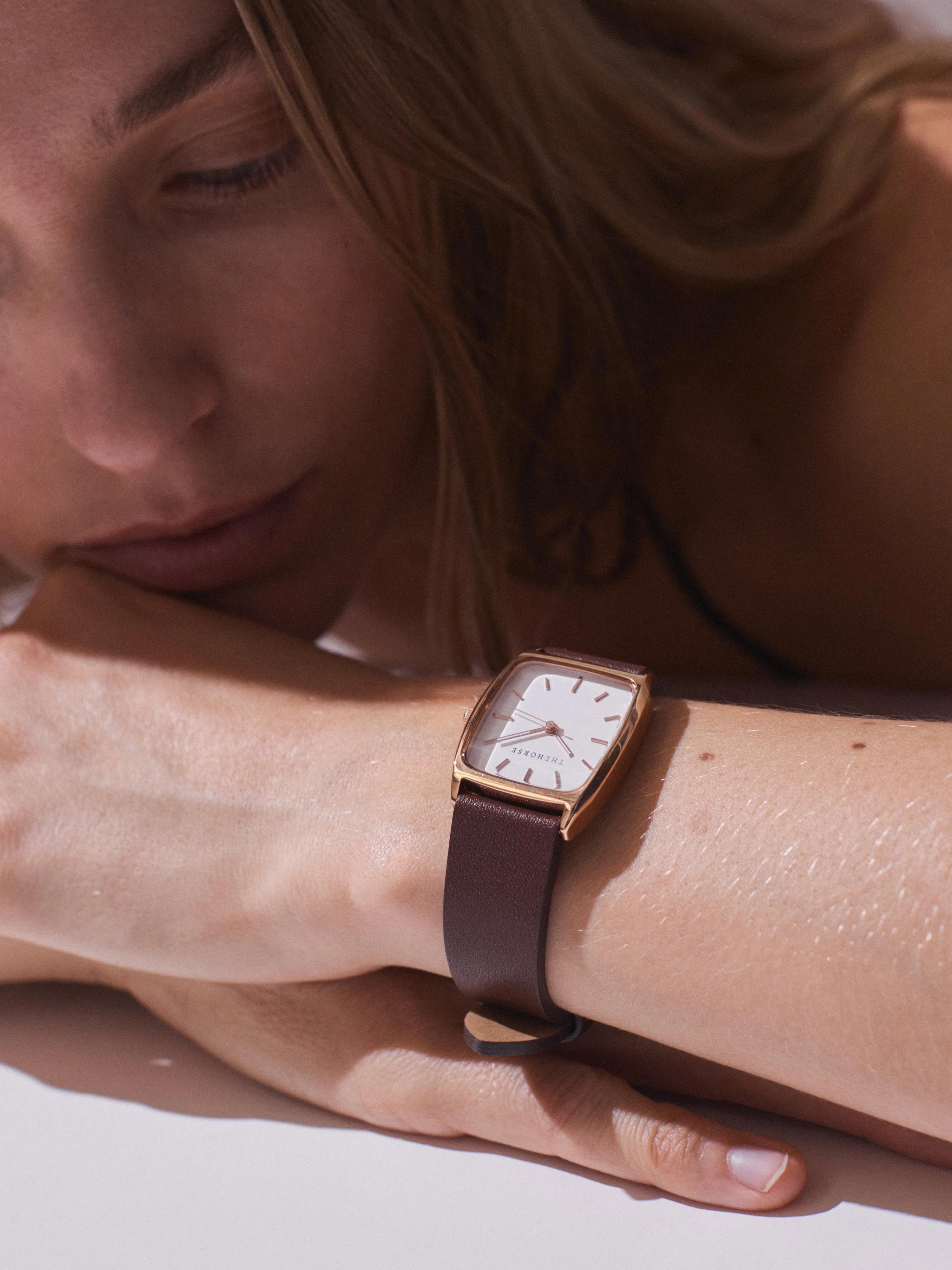 The Dress Watch: Rose Gold / White Dial / Coffee Leather