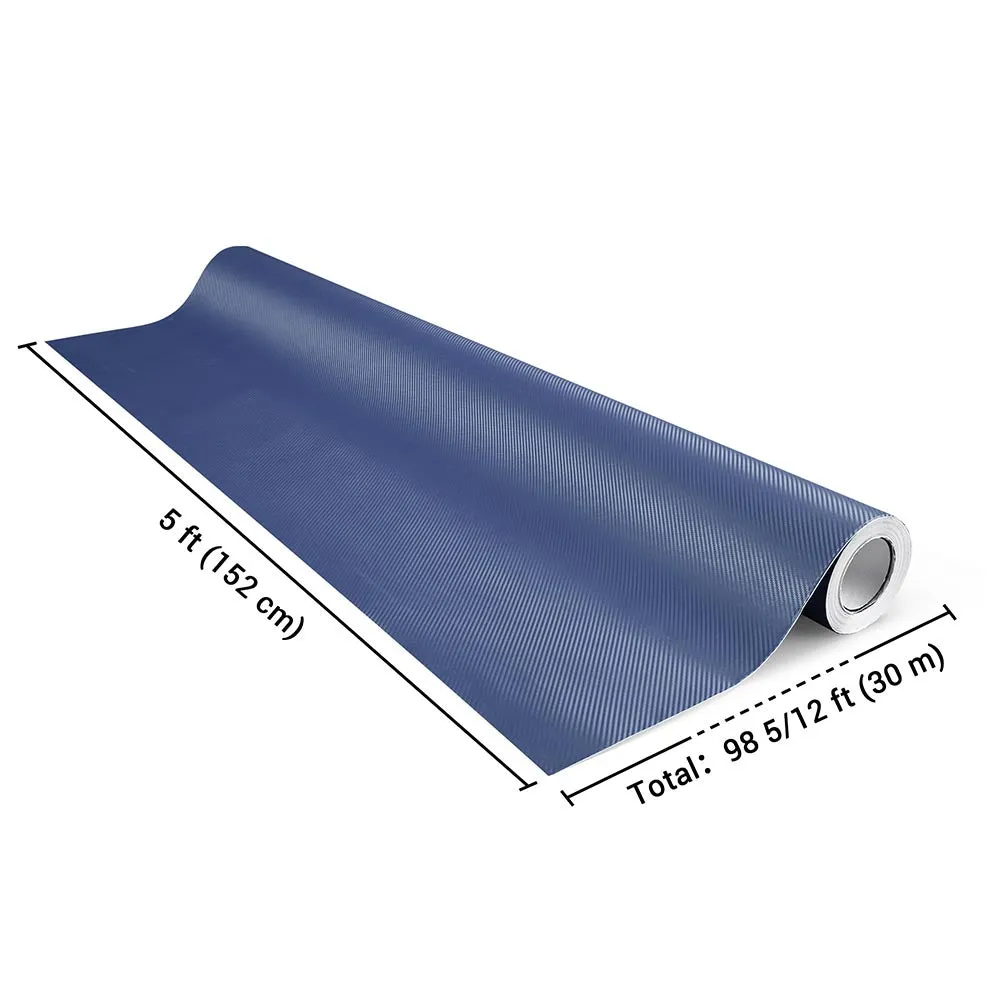 TheLAShop Blue Carbon Fiber Wrap 98ft x 5ft 3D Car Vinyl Sticker Roll