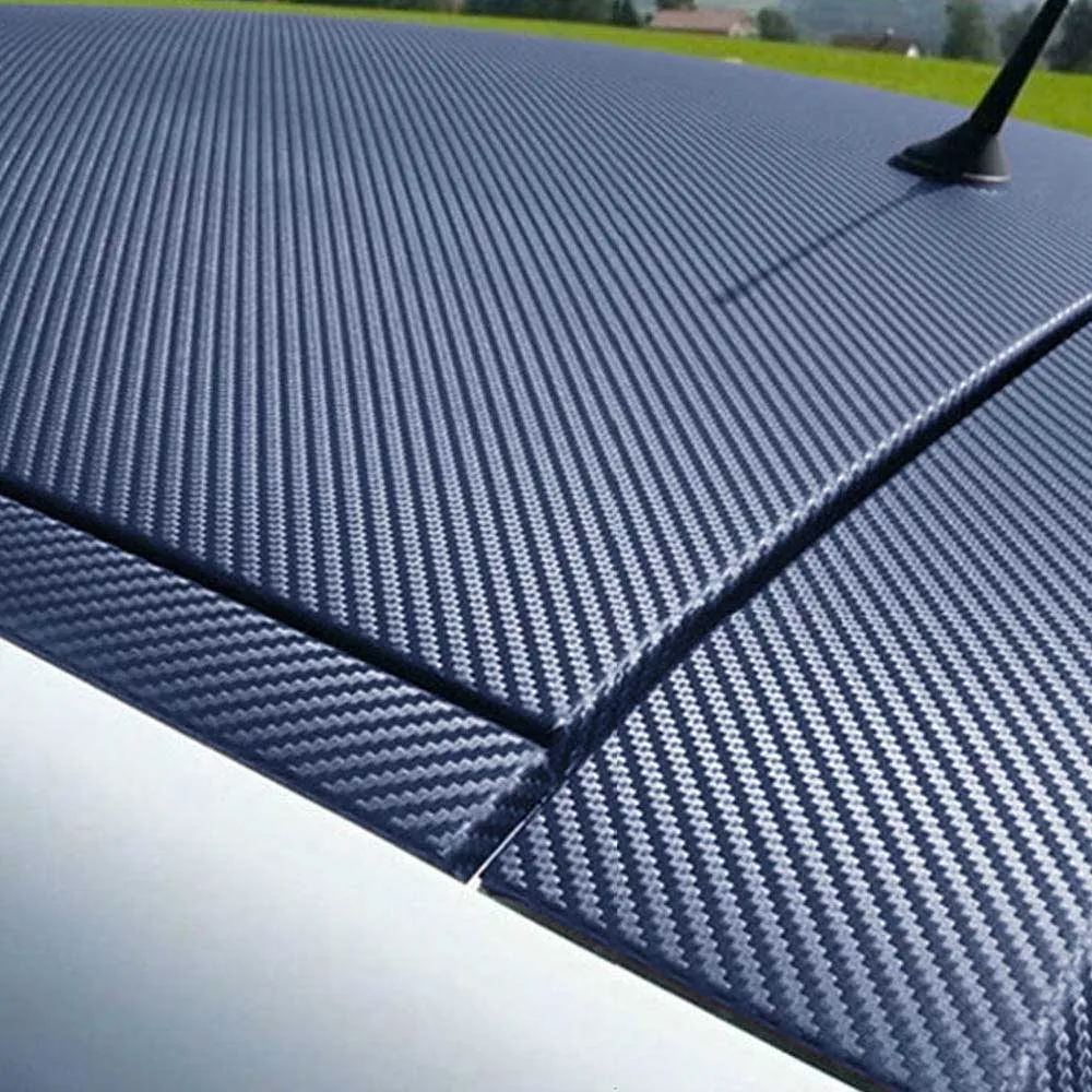 TheLAShop Blue Carbon Fiber Wrap 98ft x 5ft 3D Car Vinyl Sticker Roll