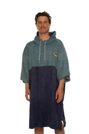 Tiki Surf Adults Cosy Towel Robe Deep Ocean Blue