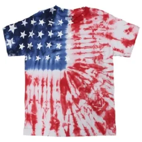 Toddler Patriotic Tie Dye Painted Stars T-Shirt