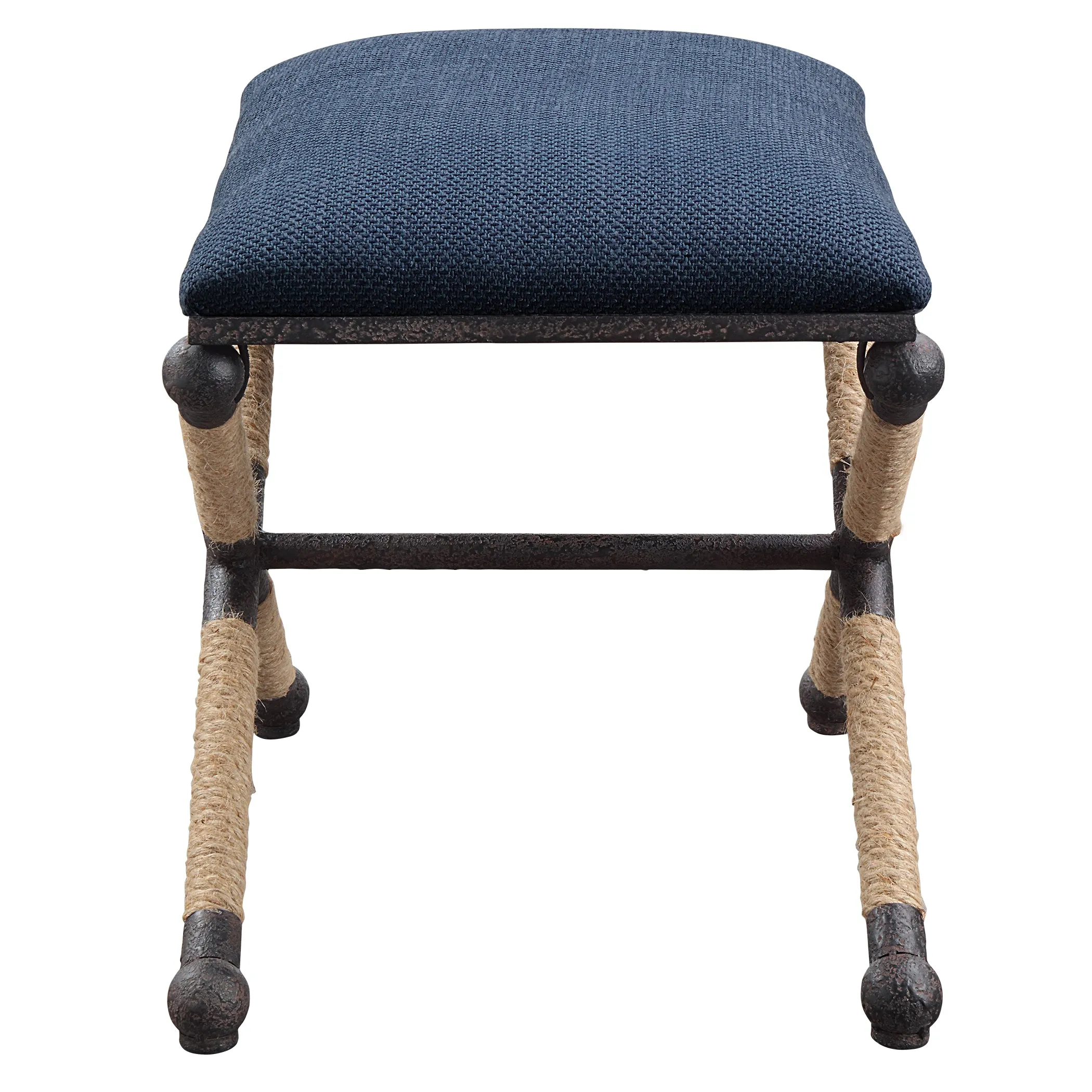 Uttermost Firth Small Navy Fabric Bench