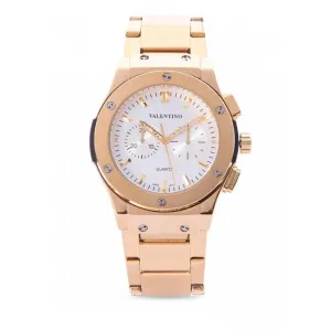 Valentino 20122067-WHITE DIAL GOLD STAINLESS STEEL BAND Watch for Men