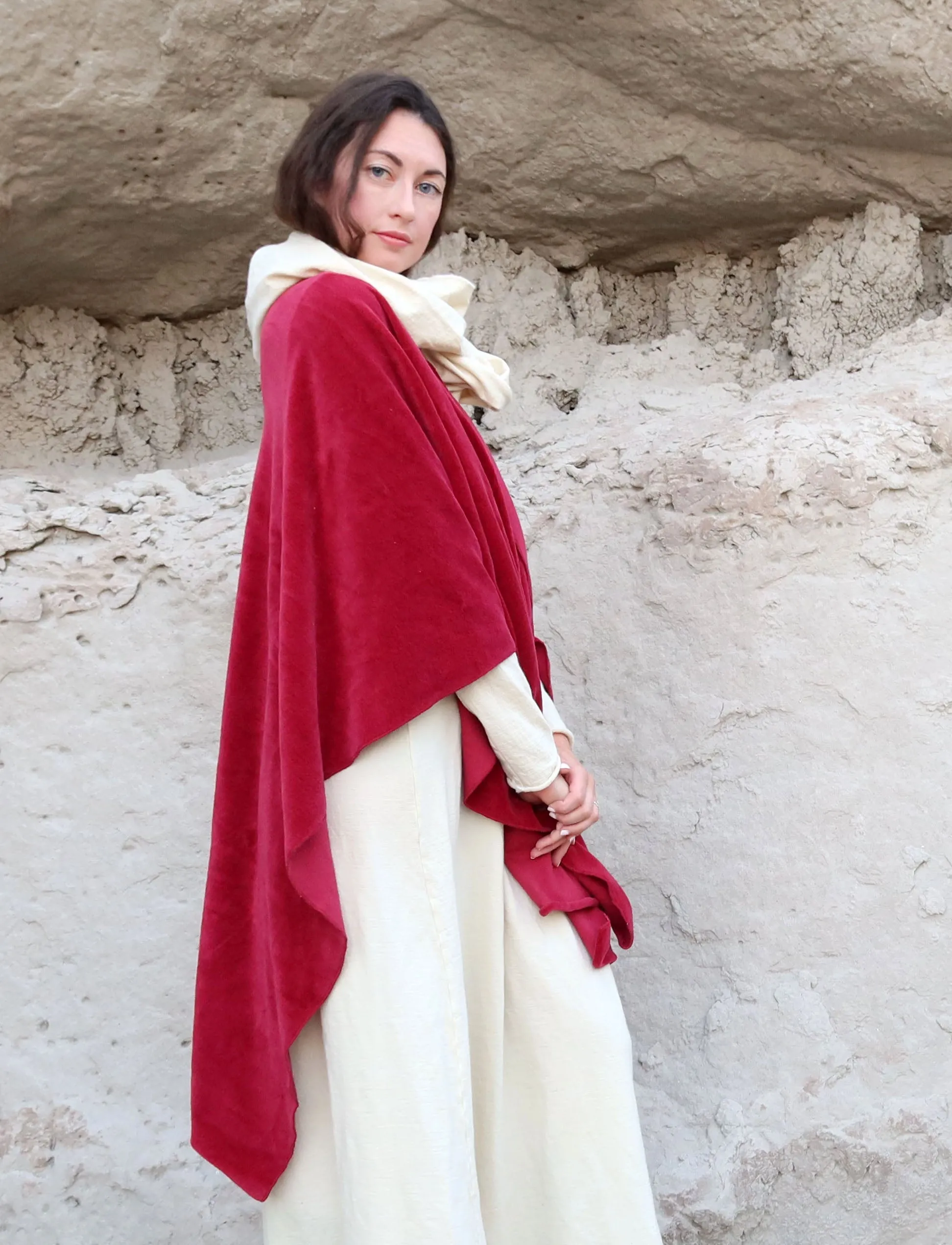 VELOUR 2 Yard Poncho Shawl