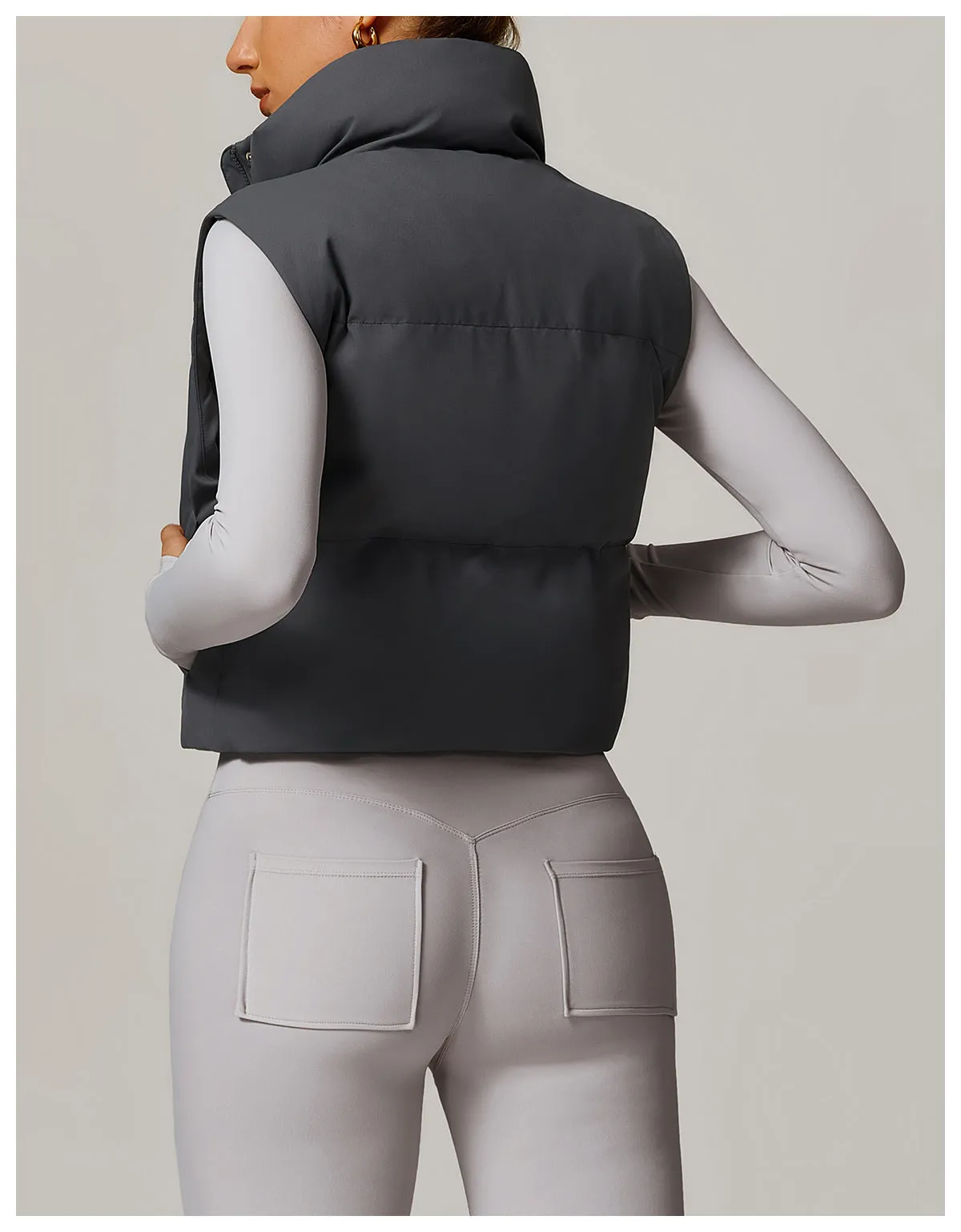 Versatile White Duck Down Puffer Vest