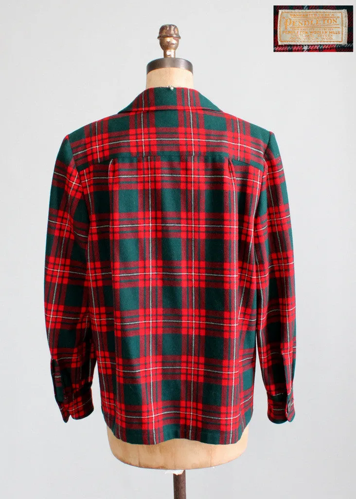 Vintage 1940s Pendleton Plaid 49er Jacket