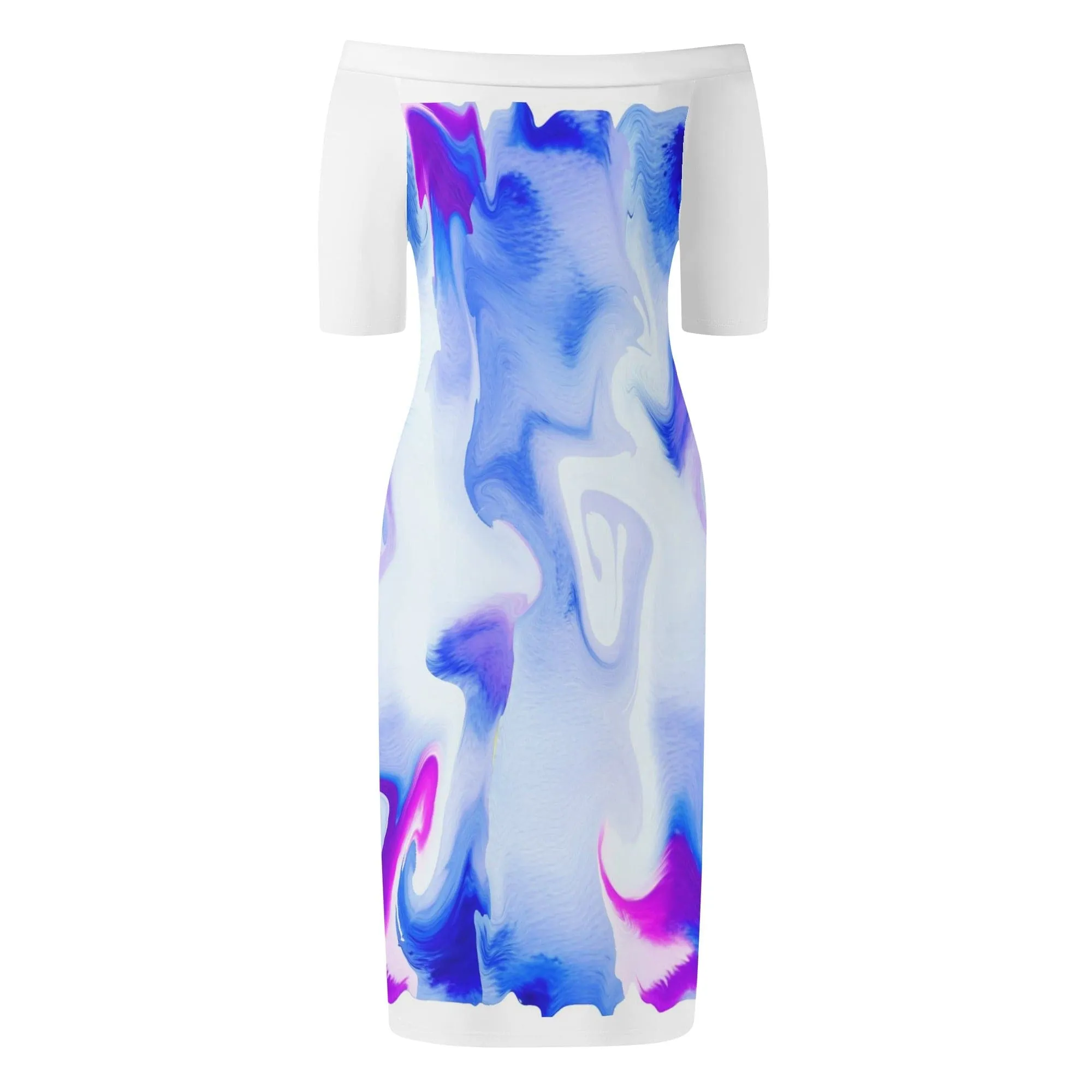 Water Color Women's Off The Shoulder Dress