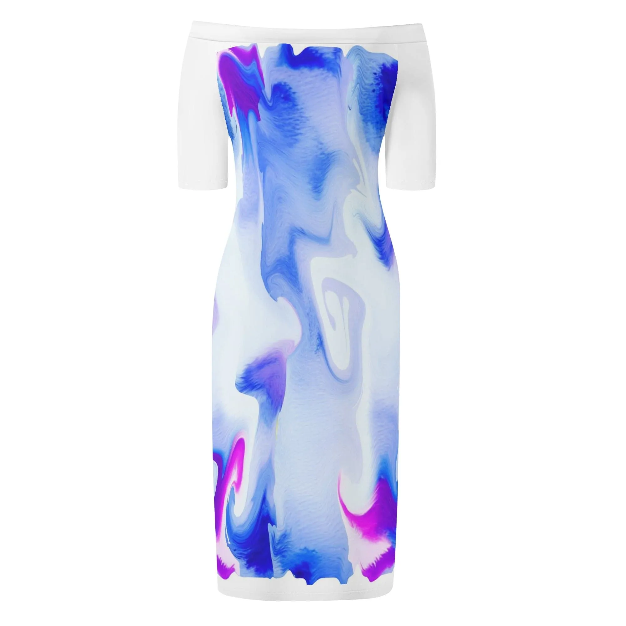 Water Color Women's Off The Shoulder Dress