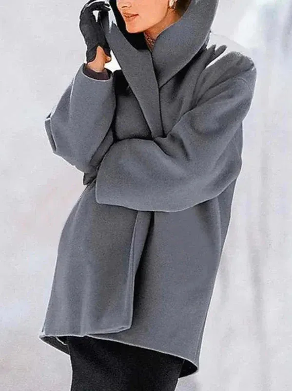 Wenkouban-Winter outfits Christmas Black Friday Lapel Single Button Long Winter Coat Jacket