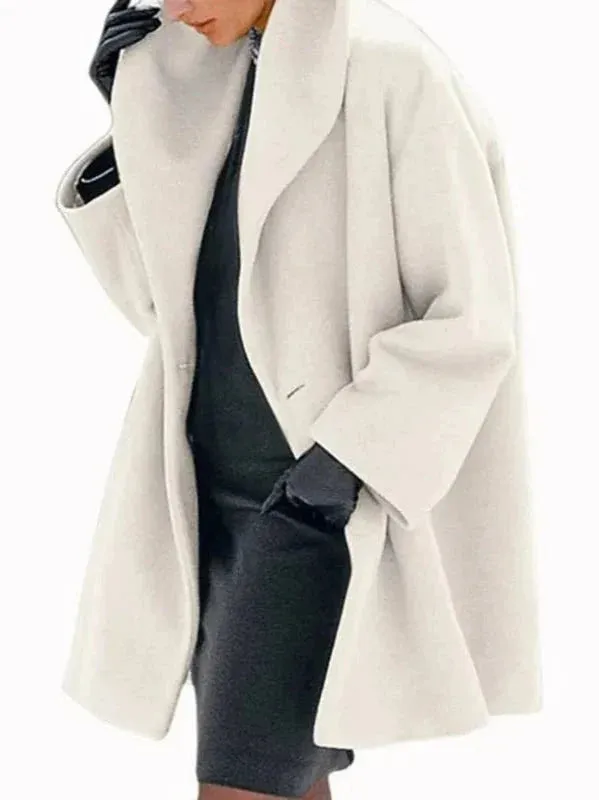 Wenkouban-Winter outfits Christmas Black Friday Lapel Single Button Long Winter Coat Jacket