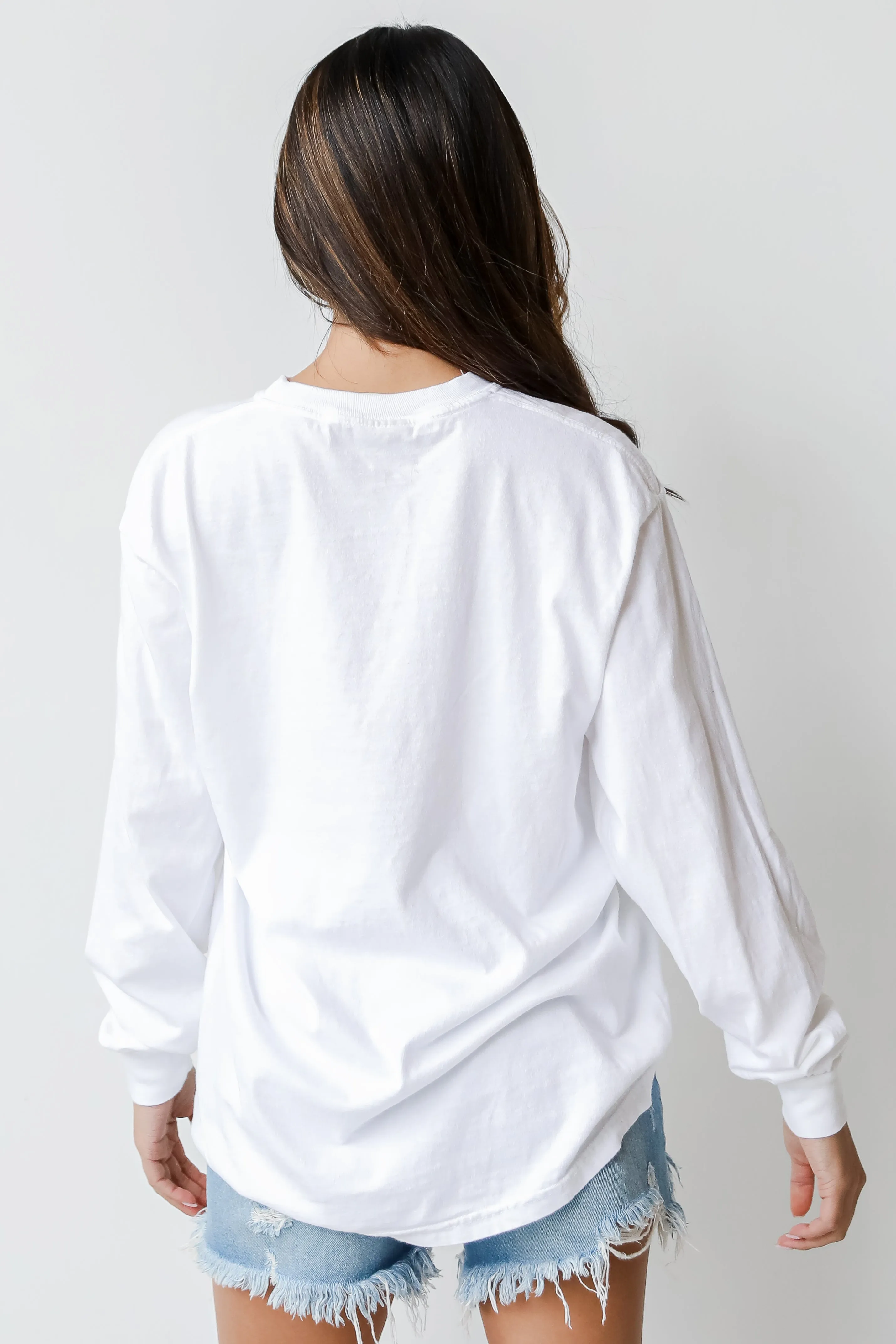 White Chop Chop Long Sleeve Tee