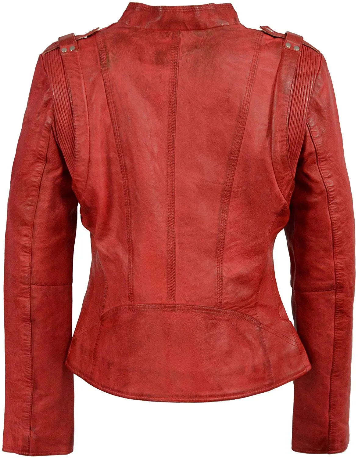 Woman's Double Zipper Asymmetrical Moto Jacket