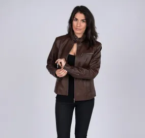 Womens Anne Vintage Leather Jacket