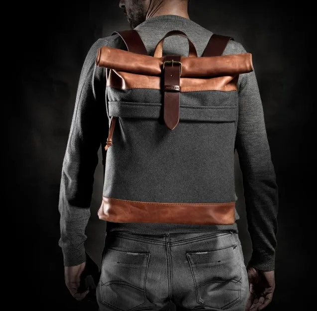 Wool Felt Grey Backpack