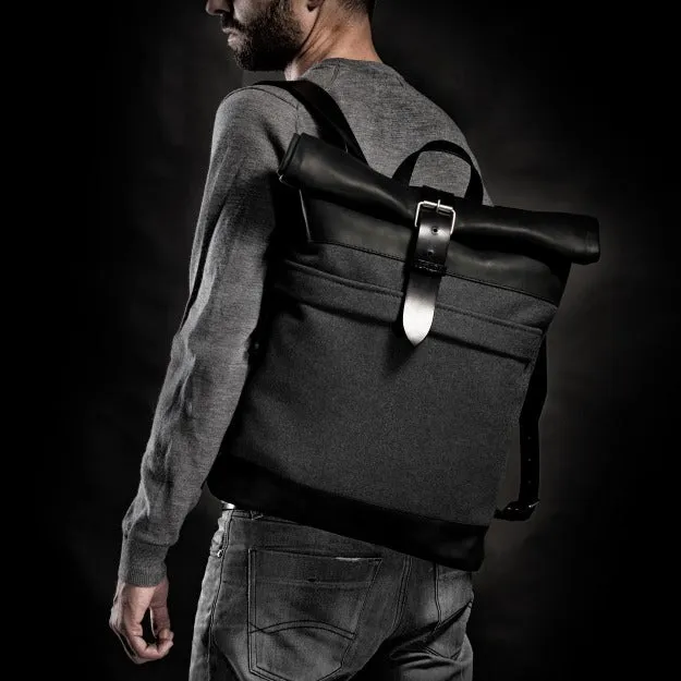 Wool Felt Grey Backpack