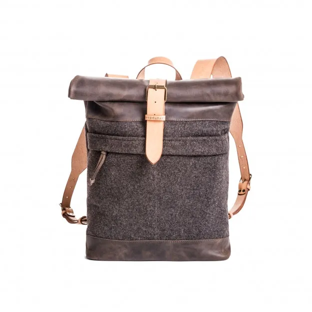 Wool Felt Taupe Backpack