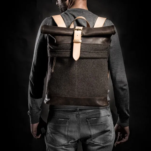 Wool Felt Taupe Backpack