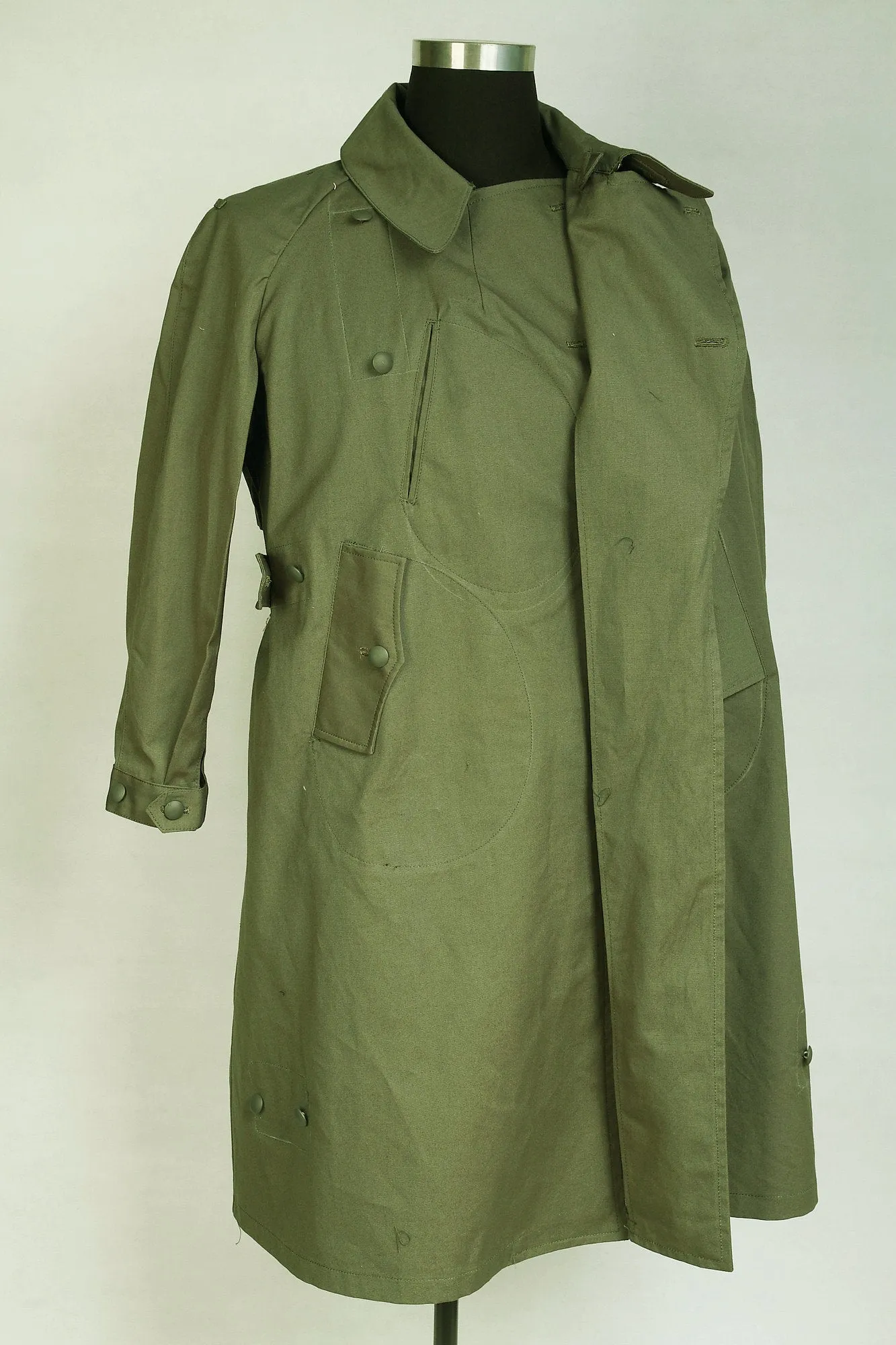 World War 2 WWII German Motorcyclist Wind Proof Overcoat Green